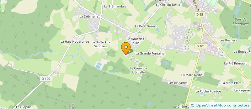 localisation de l'entreprise FONDS DE DOTATION BRETAGNE CYCLISME SOLIDAIRE  LA BOUEXIERE