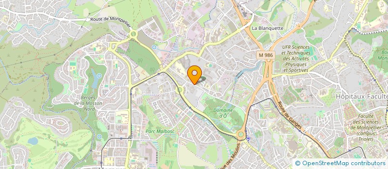 localisation de l'entreprise FONDS DE DOTATION DE L'UNAPEI 34 - KRISTAL à MONTPELLIER