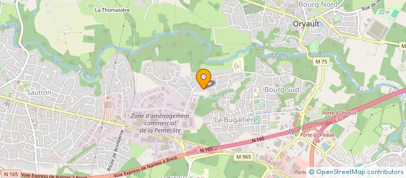 localisation de l'entreprise FONDS DE DOTATION DIACONIE DE LA BEAUTE  ORVAULT