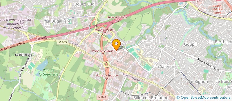 localisation de l'entreprise FONDS DE DOTATION FONDS D'ETUDES, DE RECHERCHES ET DE DEVELOPPEMENT EN OSTEOPATHIE à ORVAULT