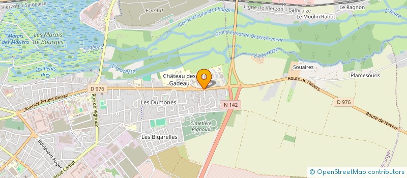 localisation de l'entreprise FONDS DE DOTATION GROUPE HOSPITALIER JACQUES COEUR  BOURGES