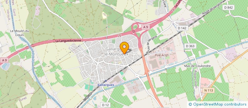 localisation de l'entreprise FONDS DE DOTATION JACQUES CLAUZEL  GALLARGUES-LE-MONTUEUX