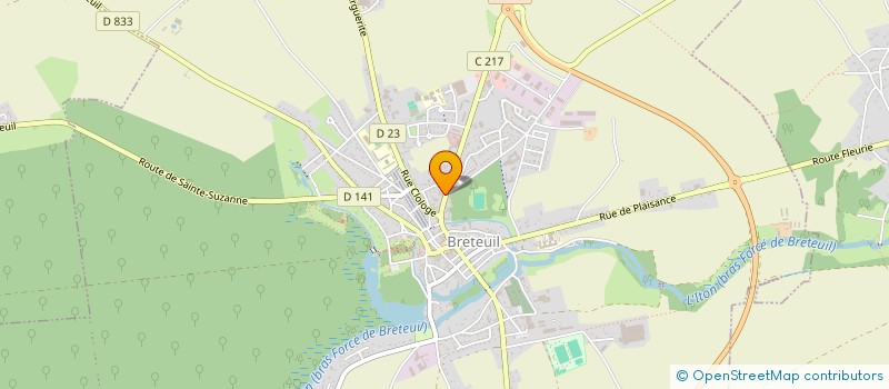 localisation de l'entreprise FONDS DE DOTATION JULES LEDEIN  BRETEUIL