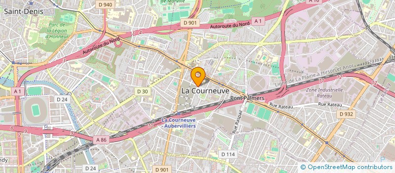 localisation de l'entreprise FONDS DE DOTATION LA COURNEUVE SOLIDAIRE  LA COURNEUVE