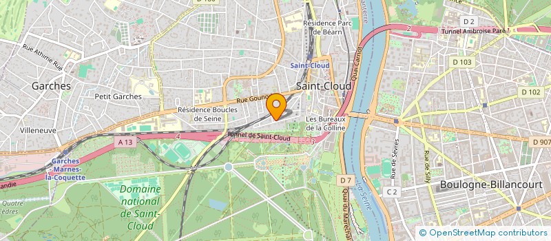 localisation de l'entreprise FONDS DE DOTATION LA COURTE ECHELLE à SAINT-CLOUD