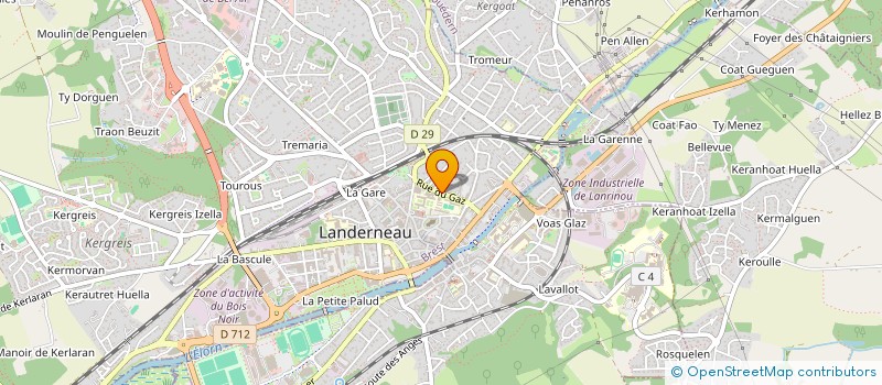 localisation de l'entreprise FONDS DE DOTATION LA POULE ROUSSE à LANDERNEAU