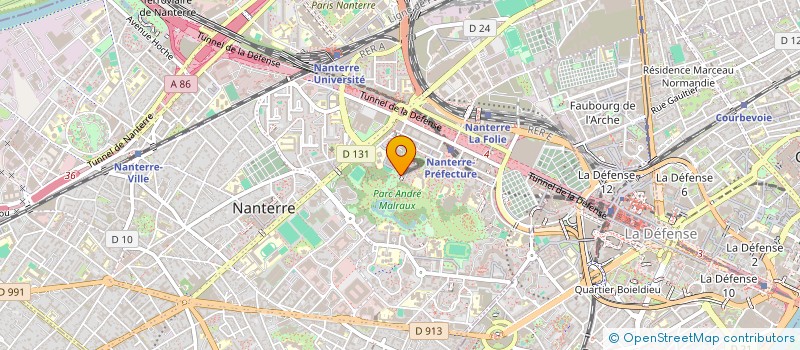 localisation de l'entreprise FONDS DE DOTATION LE MONDE EN FAUTEUIL  NANTERRE