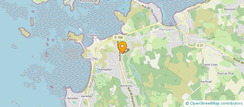 localisation de l'entreprise FONDS DE DOTATION LES INVITES à TREBEURDEN