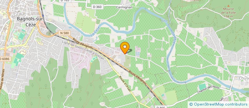 localisation de l'entreprise FONDS DE DOTATION MATCH - MIEUX ACCOMPAGNER LES TALENTS, LES COMPETENCES ET LE HANDICAP  BAGNOLS-SUR-CEZE