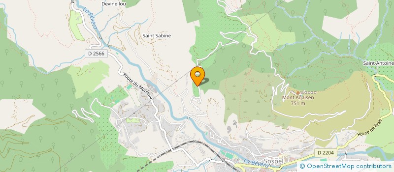 localisation de l'entreprise FONDS DE DOTATION MOPSY - SPA DE MENTON  SOSPEL