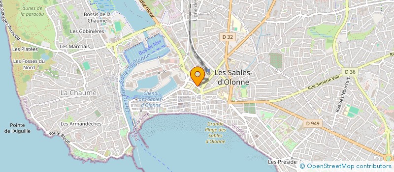 localisation de l'entreprise FONDS DE DOTATION NATURE, CULTURE ET GRAND LARGE à LES SABLES-D'OLONNE