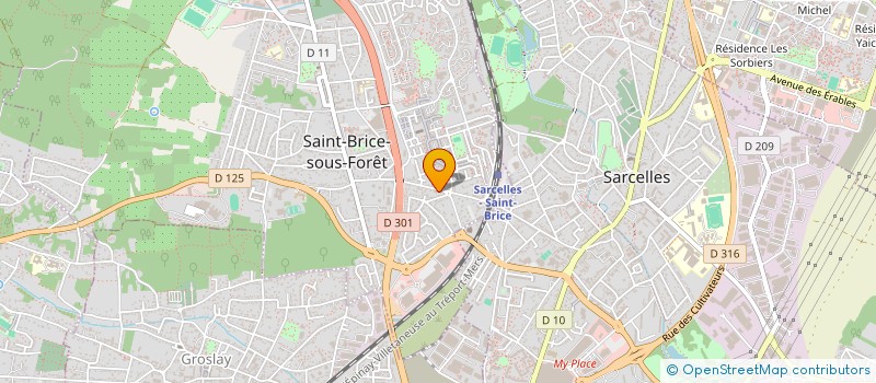 localisation de l'entreprise FONDS DE DOTATION OEUVRES JEANNINE CORCHIA ET SALOMON GANEM  SAINT-BRICE-SOUS-FORET