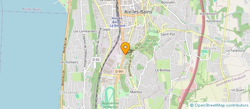 localisation de l'entreprise FONDS DE DOTATION PAYS DE SAVOIE BASKET CITOYEN à AIX-LES-BAINS