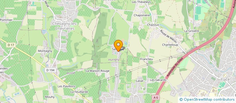 localisation de l'entreprise FONDS DE DOTATION PRADO BOURGOGNE INITIATIVE  HURIGNY