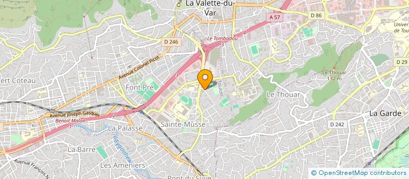 localisation de l'entreprise FONDS DE DOTATION RUGBY COEUR TOULONNAIS à TOULON