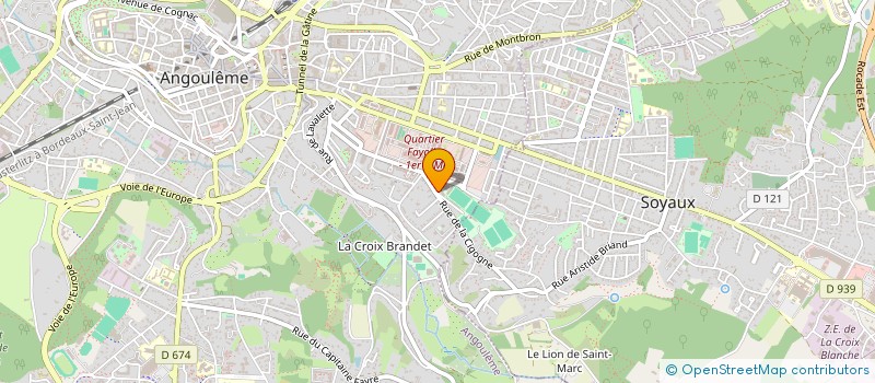 localisation de l'entreprise FONDS DE DOTATION SA XV COEUR VIOLET à ANGOULEME