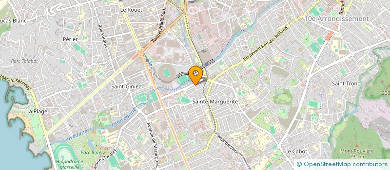 localisation de l'entreprise FONDS DE DOTATION SCO SAINTE MARGUERITE à MARSEILLE