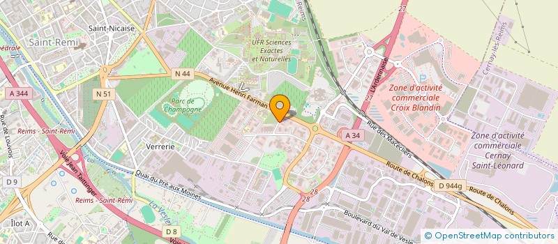 localisation de l'entreprise FONDS DE DOTATION SOLIACT CHAMPAGNE-ARDENNE  REIMS