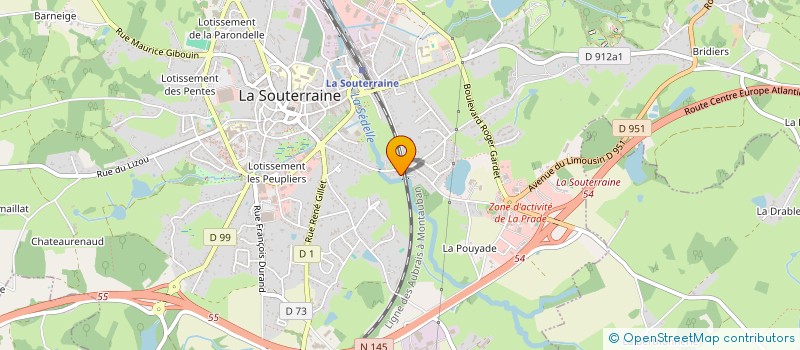 localisation de l'entreprise FONDS DE DOTATION SOSTRANA à LA SOUTERRAINE