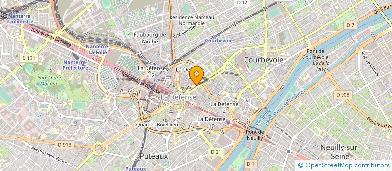 localisation de l'entreprise FONDS DE DOTATION URGENCES HUMANITAIRES - HUMANITORY EMERGENCIES MAZARS (UH-HE MAZARS) à COURBEVOIE