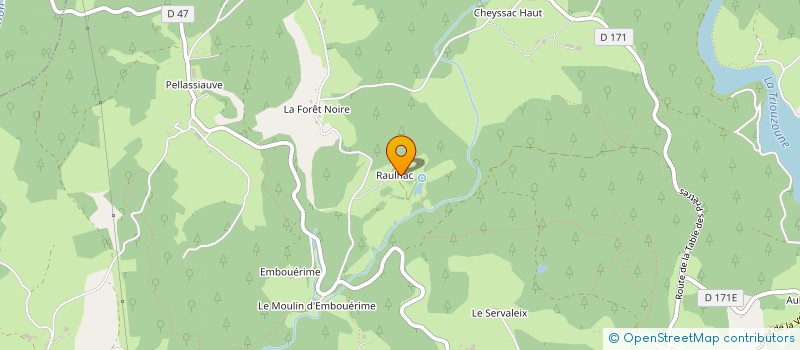 localisation de l'entreprise FONDS DE RAULHAC  NEUVIC