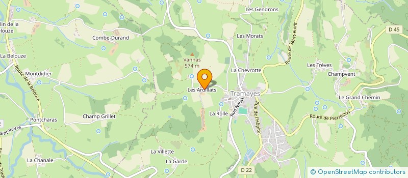 localisation de l'entreprise FONDS DE SOUTIEN DE LINSTITUT DE TRAMAYES  TRAMAYES