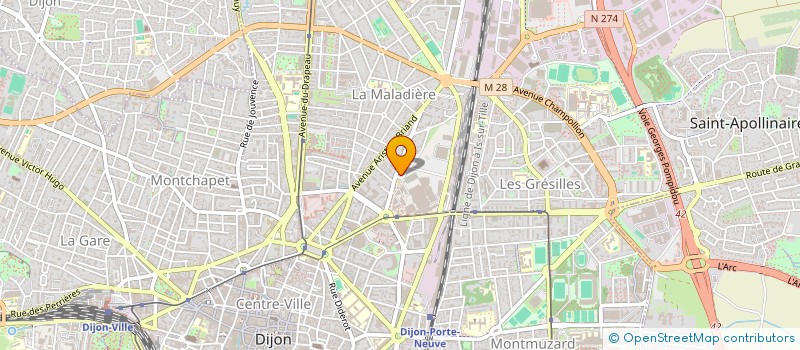 localisation de l'entreprise FONDS ENTREPRISES ET MECENAT EN BOURGOGNE à DIJON