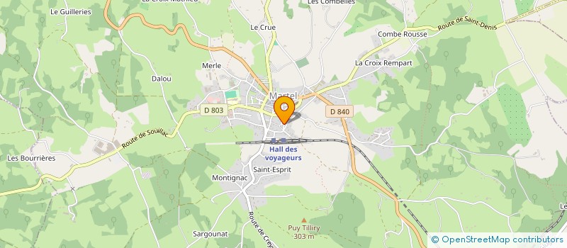 localisation de l'entreprise FONDS GERARD PERRIER POUR LA MUTUALISATION D'ARCHIVES INEDITES DU PATRIMOINE  MARTEL