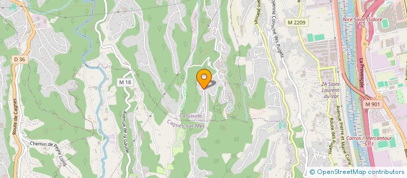 localisation de l'entreprise FONDS MARCEL PAGNOL  LA GAUDE