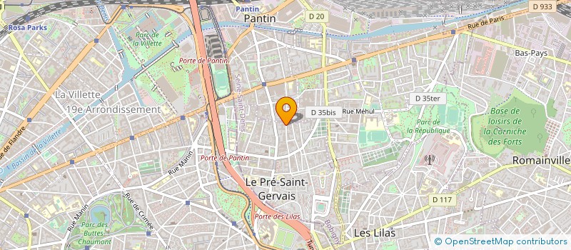 localisation de l'entreprise FONDS MONDIAL POUR LA NATURE FRANCE à LE PRE-SAINT-GERVAIS