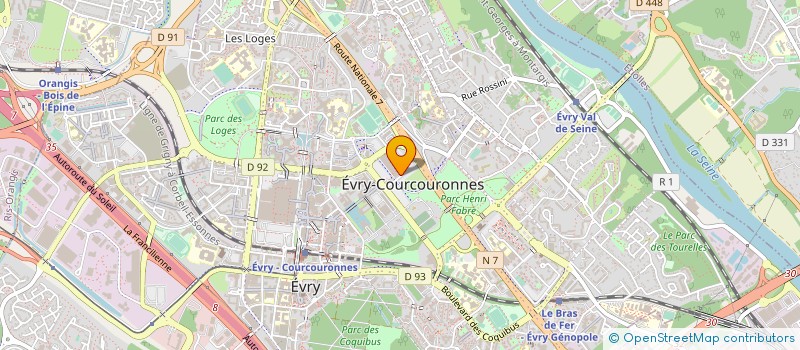 localisation de l'entreprise FONDS SOLIDARITE LOGEMENT DE L'ESSONNE à EVRY-COURCOURONNES