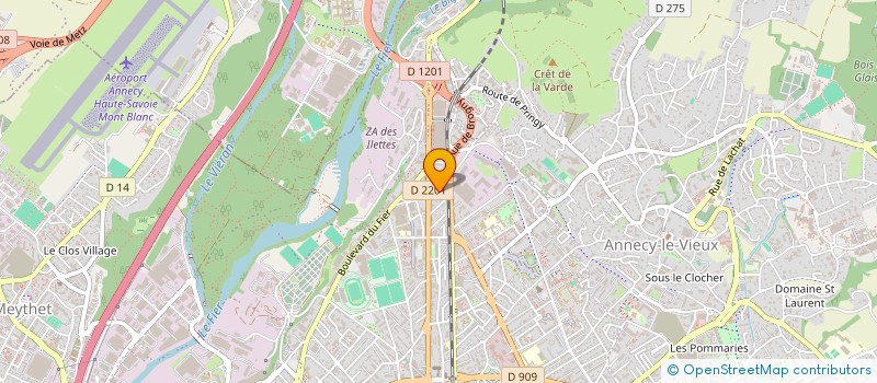 localisation de l'entreprise FONDUS DE TANGO 74 à ANNECY