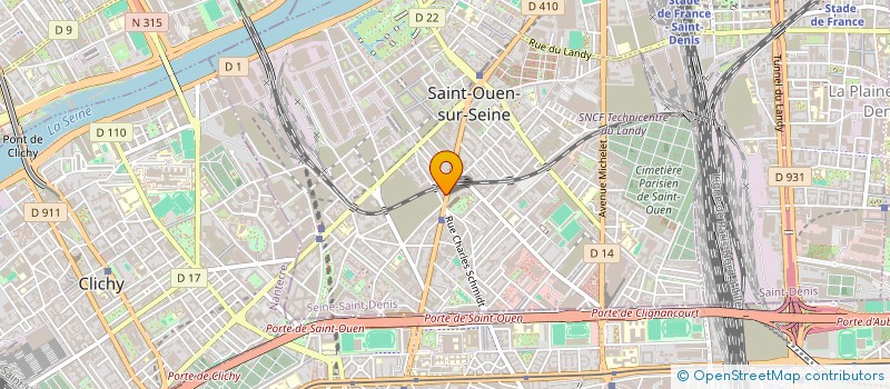 localisation de l'entreprise FONECOM à SAINT-OUEN-SUR-SEINE
