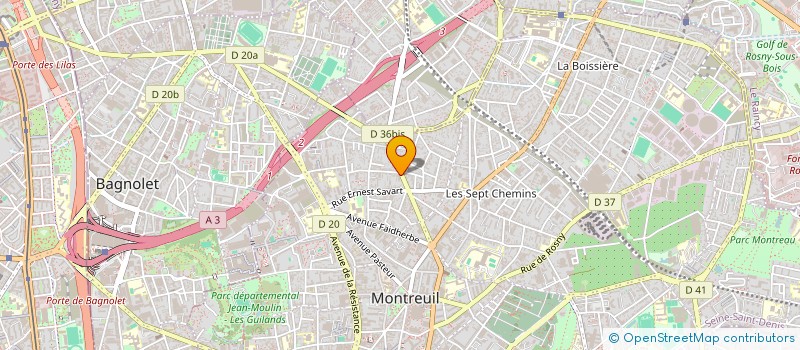 localisation de l'entreprise FONSECA ECHAFAUDAGE à MONTREUIL