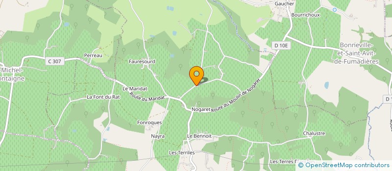 localisation de l'entreprise FONT DE TOURON  MONTCARET