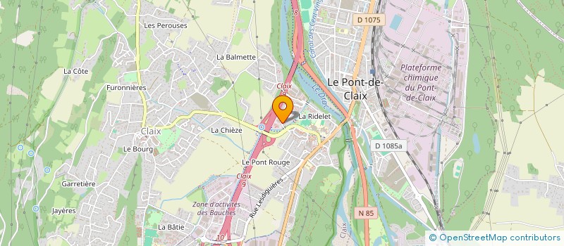 localisation de l'entreprise FONT RATEL  CLAIX