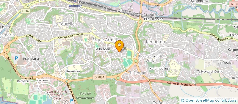 localisation de l'entreprise FONTAINE à QUIMPER