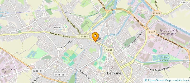 localisation de l'entreprise FONTAINE AU ROI  BETHUNE