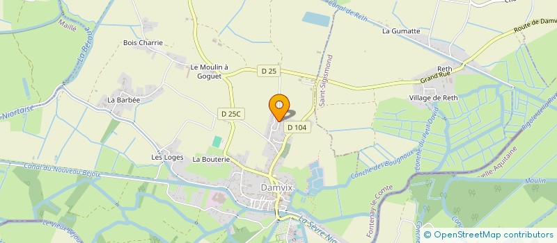 localisation de l'entreprise FONTAINE COUVERTURE ZINGUERIE  DAMVIX