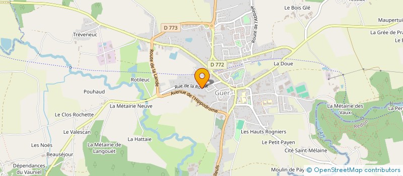 localisation de l'entreprise FONTAINE D ET MEZIERE J L à GUER