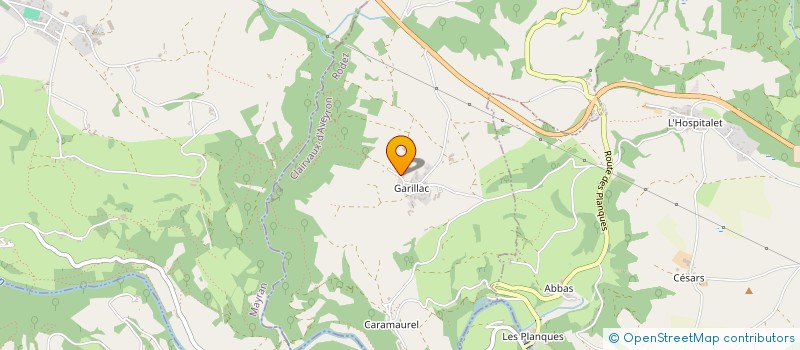 localisation de l'entreprise FONTAINE DE GARILLAC à CLAIRVAUX-D'AVEYRON