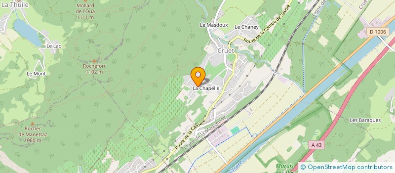 localisation de l'entreprise FONTAINE DE LA CROIX  CRUET