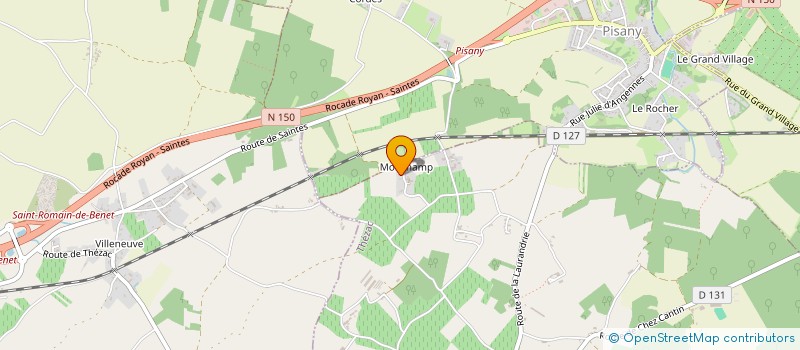 localisation de l'entreprise FONTAINE DE SAINT ROMAIN  THEZAC