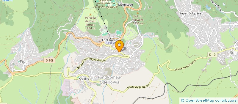 localisation de l'entreprise FONTAINE DU SOLEIL  FONT-ROMEU-ODEILLO-VIA