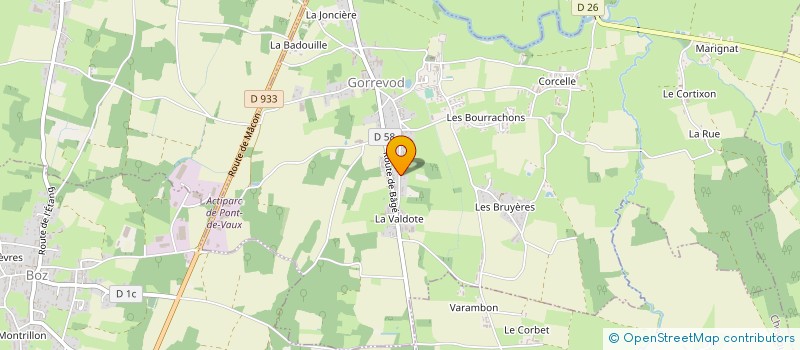 localisation de l'entreprise FONTAINE JARDINS SERVICES à GORREVOD