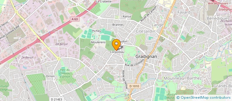 localisation de l'entreprise FONTAINE - SOTTY à GRADIGNAN