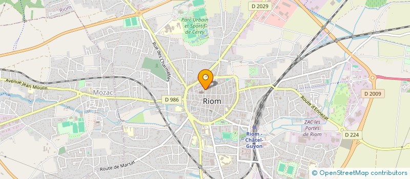 localisation de l'entreprise FONTANGES  RIOM