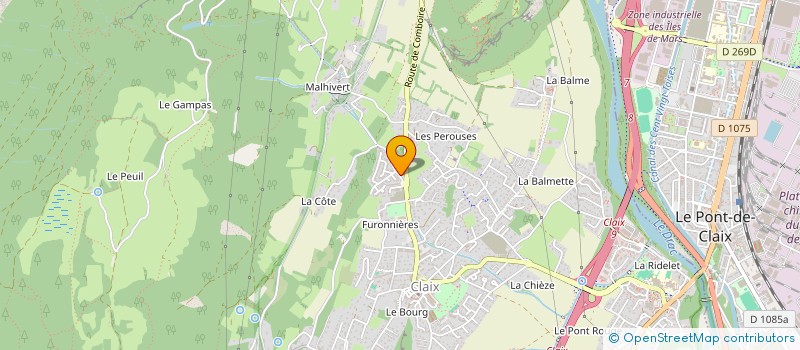 localisation de l'entreprise FONTCLAIRE  CLAIX