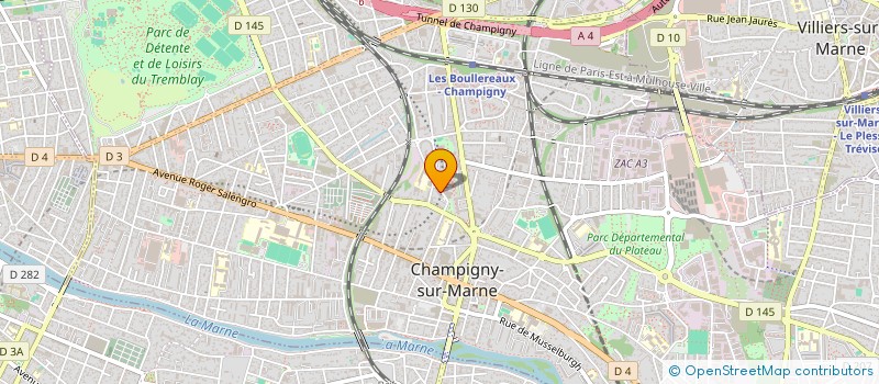 localisation de l'entreprise FONTENAY à CHAMPIGNY-SUR-MARNE