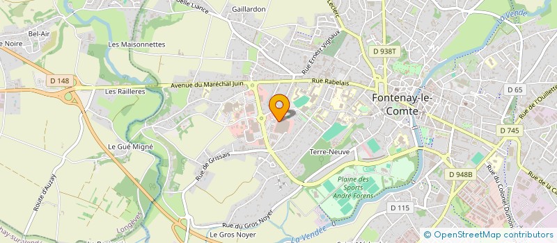 localisation de l'entreprise FONTENAY DISTRIBUTION SURGELES à FONTENAY-LE-COMTE